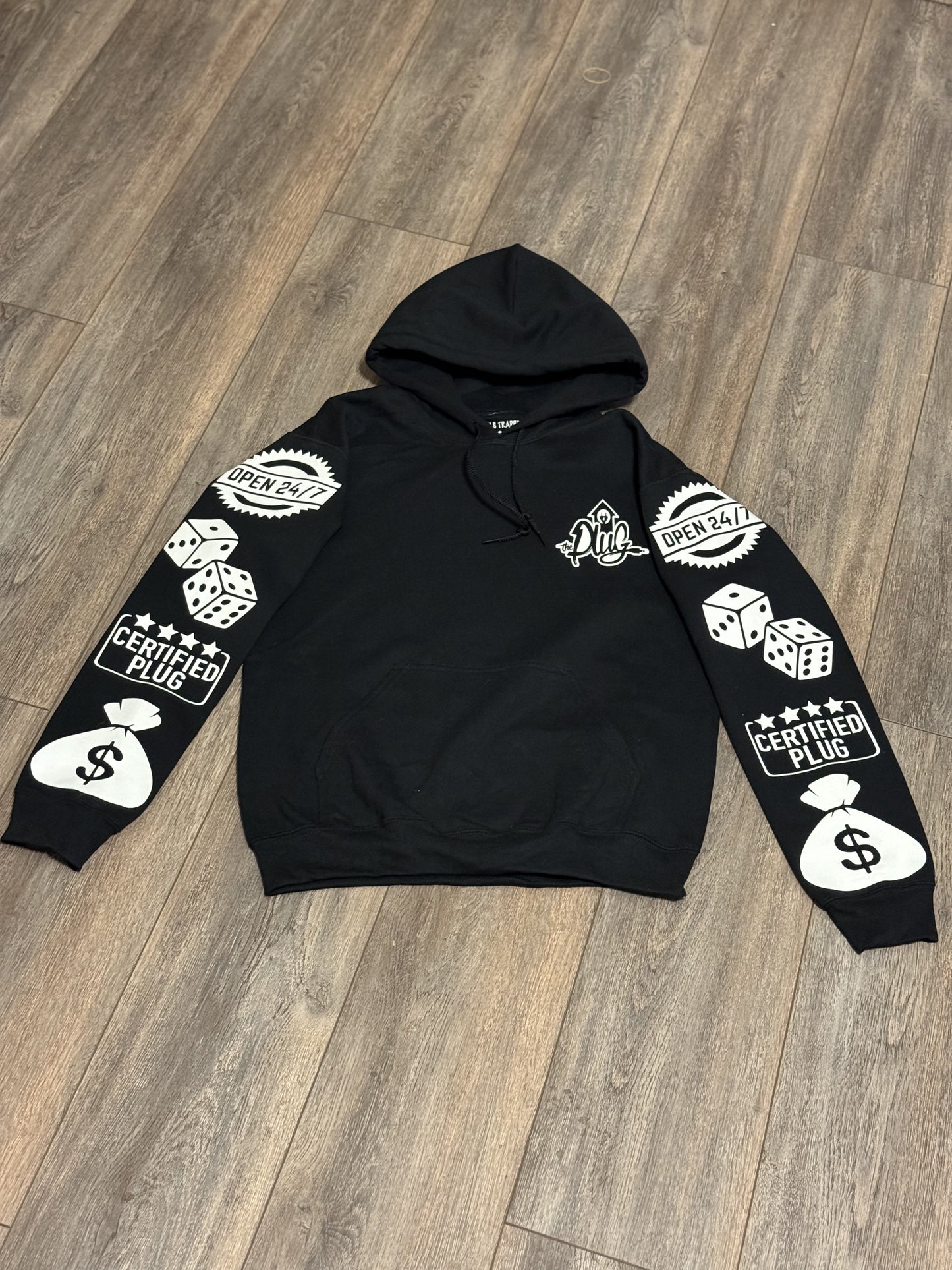 Black The Plug Hoodie